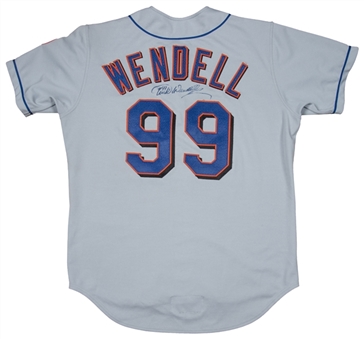 1999 Turk Wendell Game Used And Signed New York Mets Road Jersey (PSA/DNA)